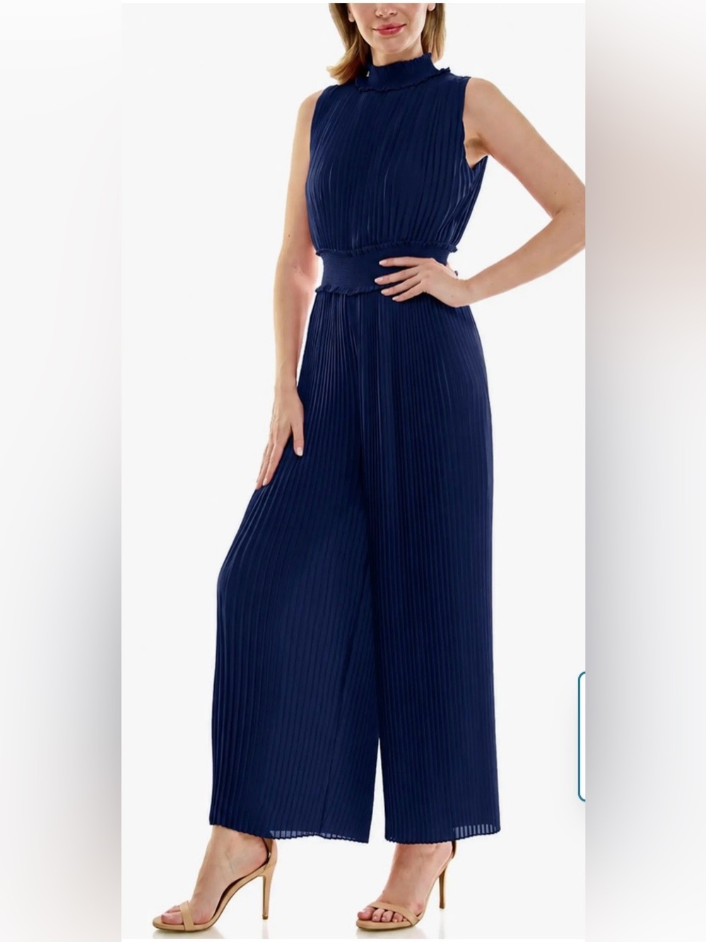 Nanette lepore sleeveless pleated jumpsuit